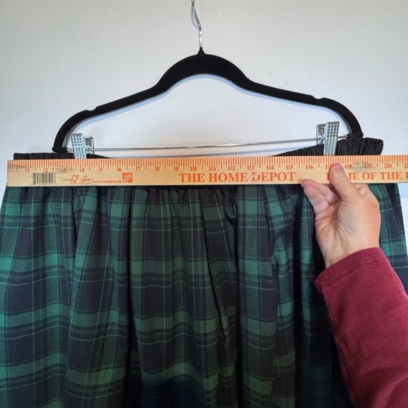 HDE Green & Black Plaid Skater Skirt Women’s Plus 4X - Picture 2 of 7